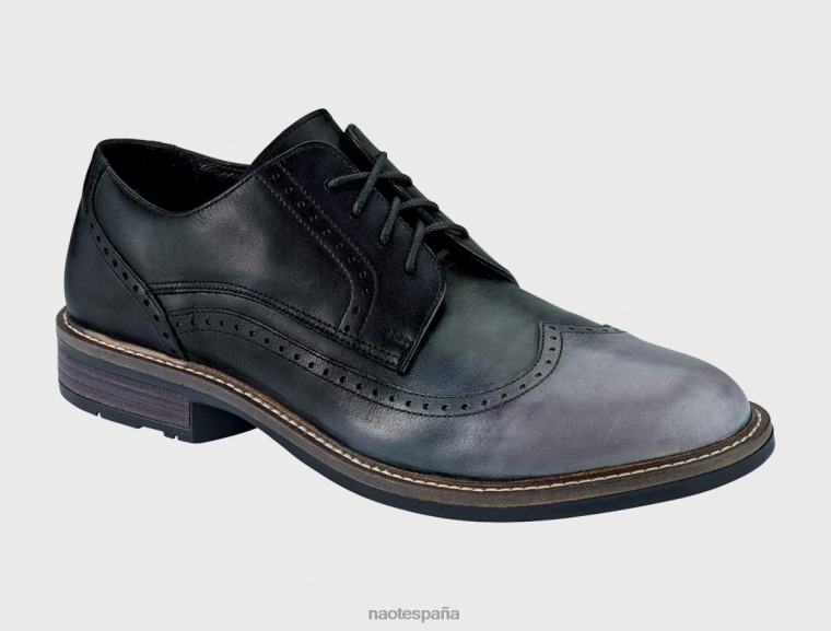 calzado NAOT hombres magnate hecho a mano gris negro lthr/hecho a mano 6N0Z710