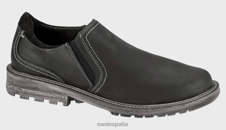 calzado NAOT hombres manara Nubuck de terciopelo negro carbón aceitoso 6N0Z706