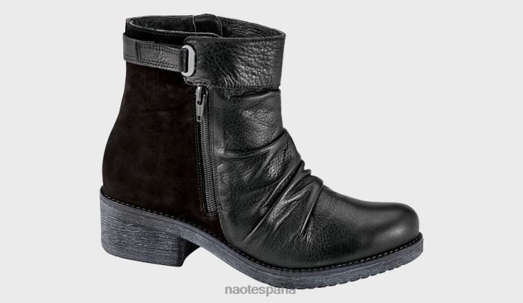 calzado NAOT mujer artístico cuero negro suave/nubuck de terciopelo negro 6N0Z294