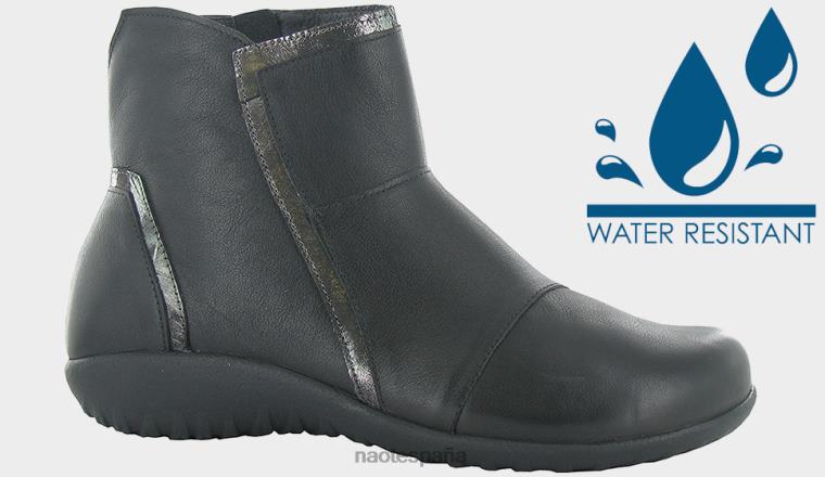 calzado NAOT mujer calluna Lthr negro resistente al agua/Lthr de ónix metálico/Lthr de ónix metálico 6N0Z200