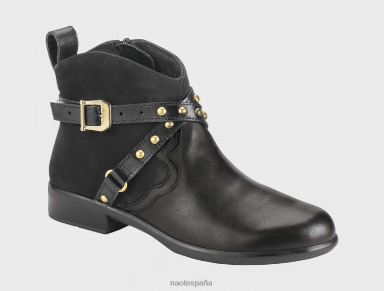 calzado NAOT mujer taku combo de madras de terciopelo negro cuervo 6N0Z309