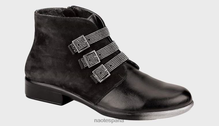 calzado NAOT mujer vardar nubuck de terciopelo negro madras negro 6N0Z314