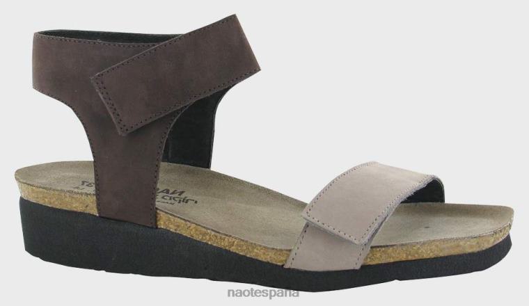 calzado NAOT mujer Alba nubuck de piedra nubuck en grano de café 6N0Z261