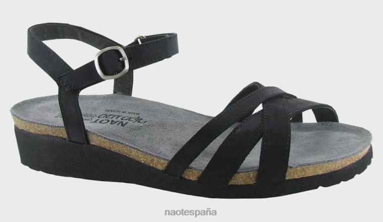 calzado NAOT mujer Bretaña nubuck de terciopelo negro 6N0Z357