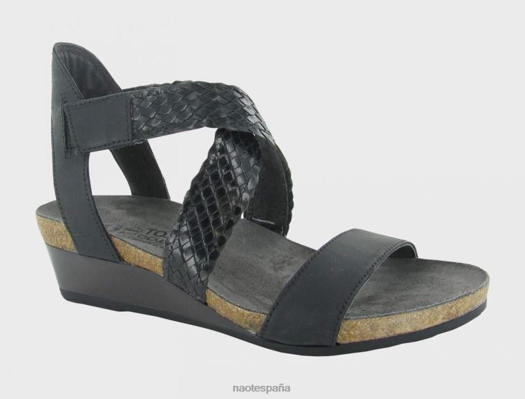 calzado NAOT mujer Cupido trenza negra de nubuck carbón aceitoso 6N0Z423