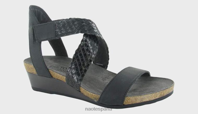 calzado NAOT mujer Cupido trenza negra de nubuck carbón aceitoso 6N0Z423