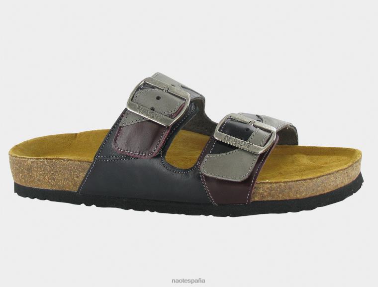 calzado NAOT mujer San Diego negro madras lthr/gris niebla lthr/negro suave lthr/burdeos lthr 6N0Z118