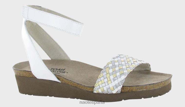 calzado NAOT mujer abbie blanco metálico multitrenzado blanco perla lthr 6N0Z236