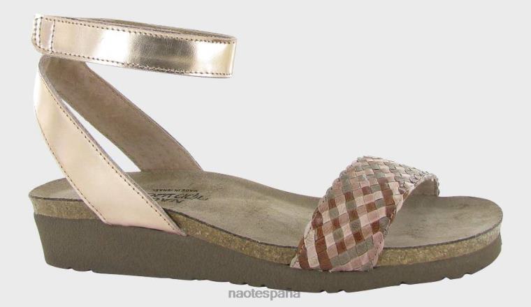 calzado NAOT mujer abbie marrón natural multi trenza oro rosa lthr 6N0Z238