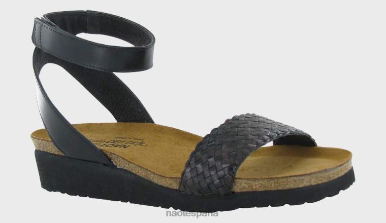 calzado NAOT mujer abbie negro marrón oscuro trenza múltiple negro madras lthr 6N0Z237
