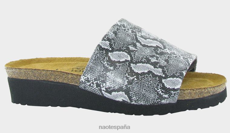 calzado NAOT mujer alana estiramiento de pitón blanco negro 6N0Z95