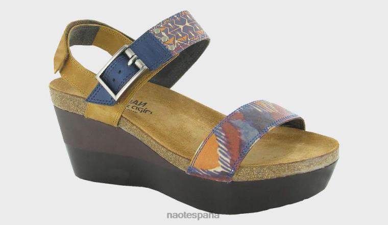 calzado NAOT mujer alfa estampado azul amarillo duna aceitosa 6N0Z481