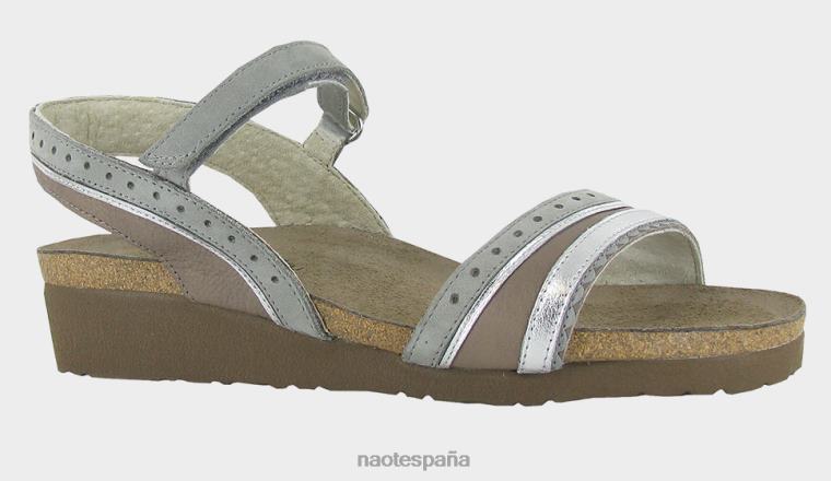 calzado NAOT mujer beverly cuero de piedra suave/nobuk gris cuero de plata suave 6N0Z115