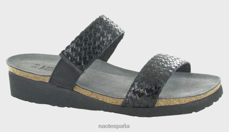 calzado NAOT mujer blake trenza negra de nubuck de terciopelo negro 6N0Z338