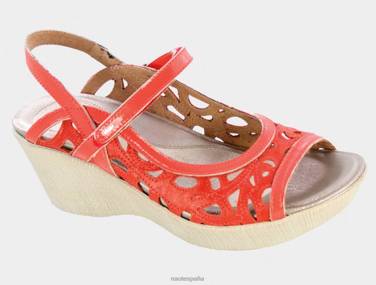 calzado NAOT mujer de lujo patente de coral naranja 6N0Z400