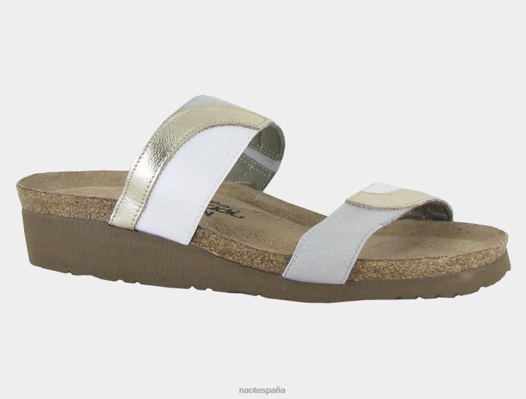 calzado NAOT mujer franky oro radiante lthr/gris hielo elástico blanco elástico 6N0Z67