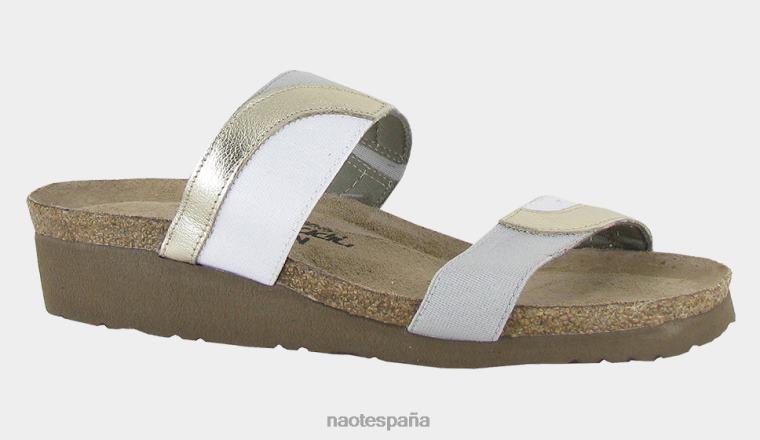 calzado NAOT mujer franky oro radiante lthr/gris hielo elástico blanco elástico 6N0Z67