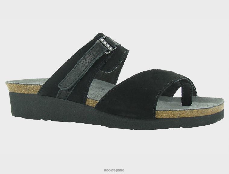calzado NAOT mujer jesica nubuck de terciopelo negro lthr negro suave 6N0Z663