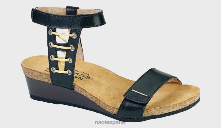 calzado NAOT mujer mago cuero negro cuervo con oro 6N0Z218