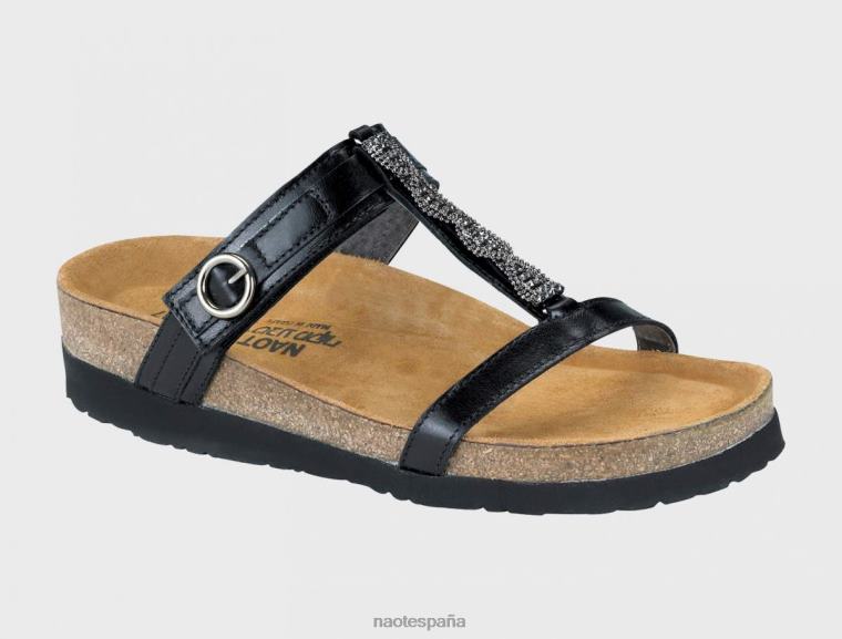 calzado NAOT mujer malibu cuero madrás negro 6N0Z332
