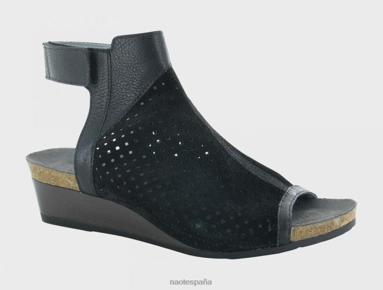 calzado NAOT mujer onz ante negro perforado madras lthr negro/nubuck terciopelo negro 6N0Z103