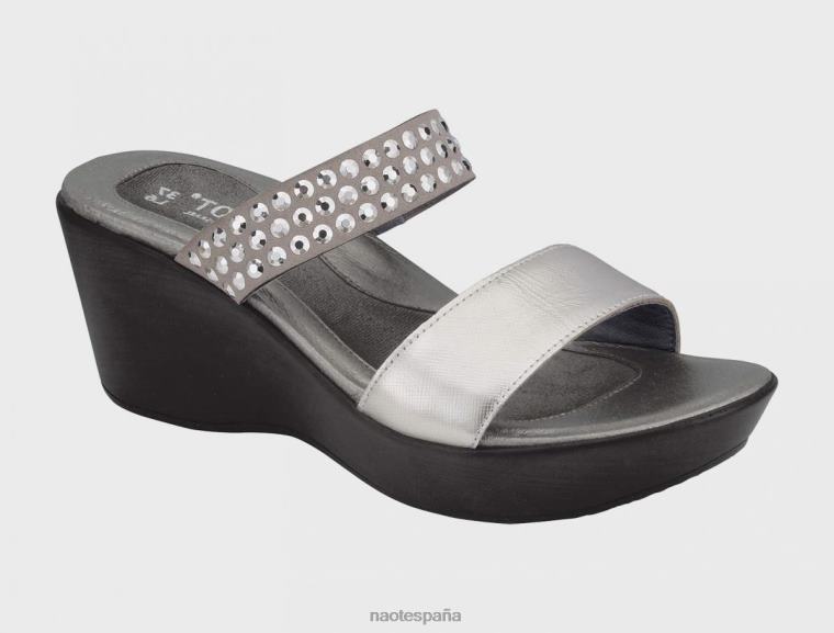 calzado NAOT mujer respuesta brillo plateado 6N0Z485