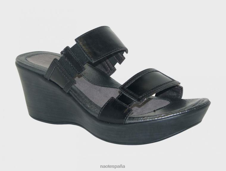 calzado NAOT mujer tesoro negro madras charol negro lthr 6N0Z386