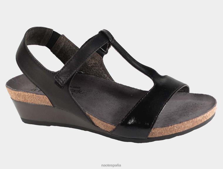 calzado NAOT mujer unicornio brillo negro cuervo negro lthr 6N0Z434