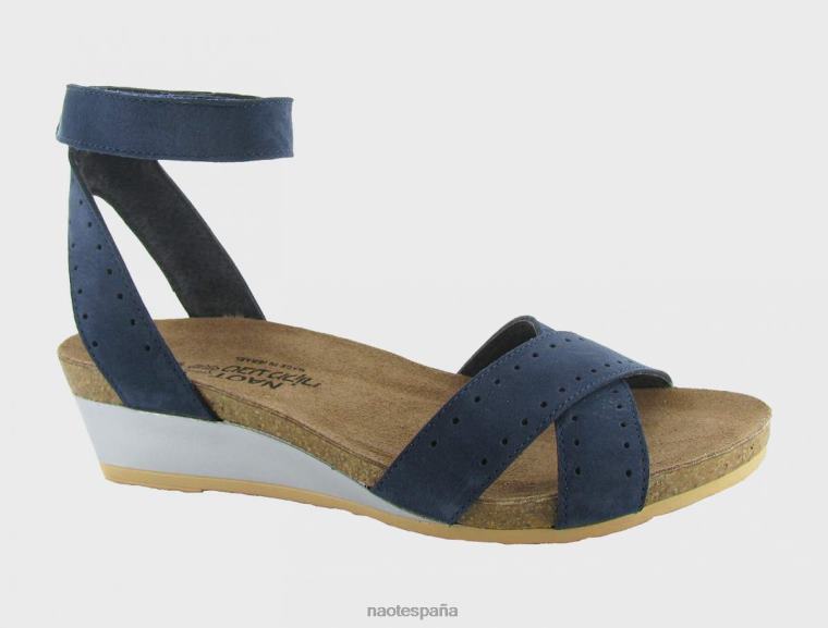 calzado NAOT mujer varita mágica nubuck terciopelo azul marino cristal marrón 6N0Z255