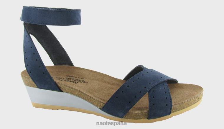 calzado NAOT mujer varita mágica nubuck terciopelo azul marino cristal marrón 6N0Z255