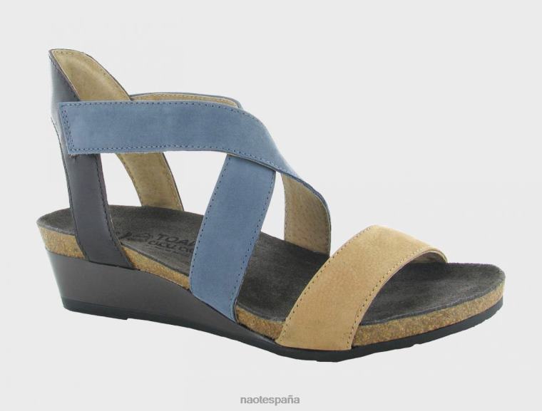 calzado NAOT mujer zorra nubuck nude pluma azul tostado francés 6N0Z349