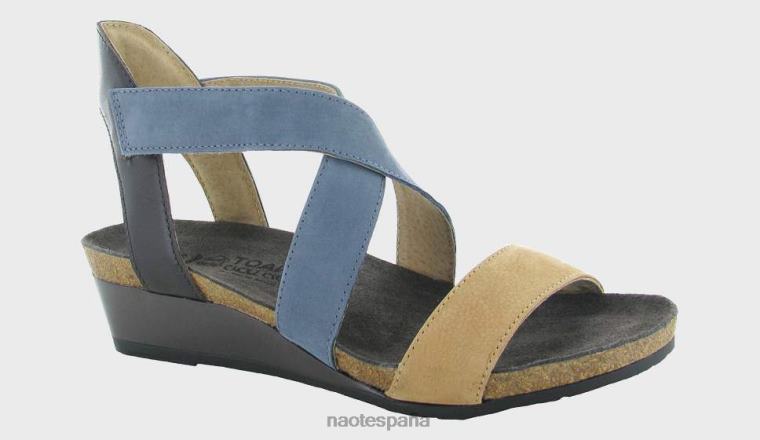 calzado NAOT mujer zorra nubuck nude pluma azul tostado francés 6N0Z349