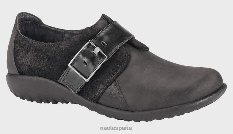 calzado NAOT mujer Tane negro carbón aceitoso ante negro madras negro brillante 6N0Z579