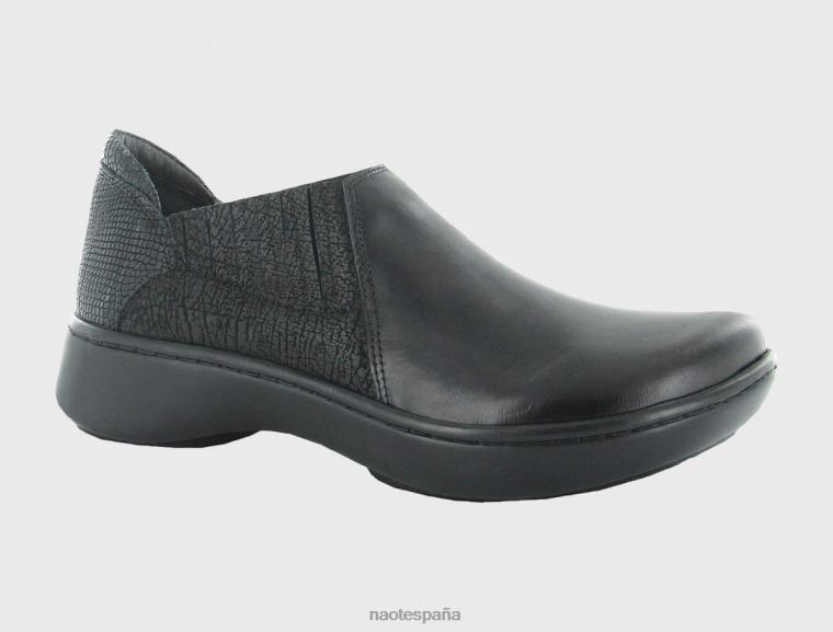 calzado NAOT mujer bahía serpiente negra crepitante de madrás negra 6N0Z605