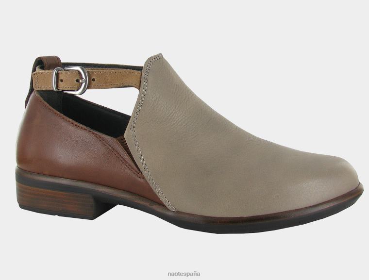 calzado NAOT mujer kamsin cuero de piedra suave / cuero de castaño suave / cuero marrón latte 6N0Z3