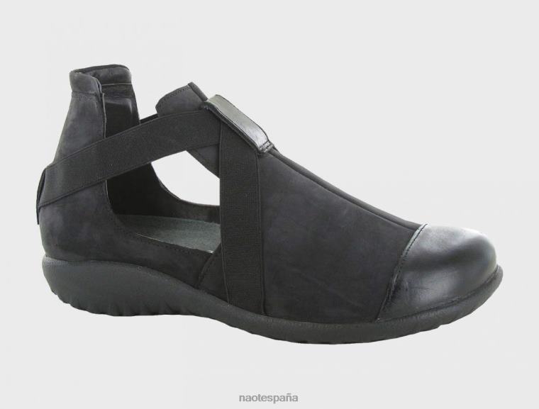calzado NAOT mujer rakuá nubuck terciopelo negro madras negro 6N0Z590