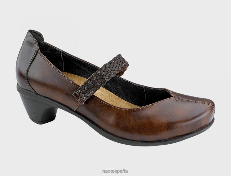 calzado NAOT mujer adelante cuero de nogal marrón pecana 6N0Z616