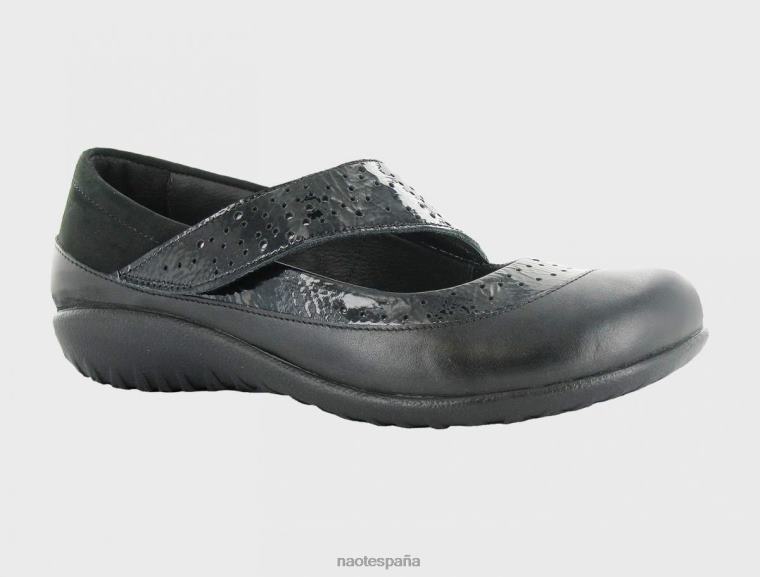 calzado NAOT mujer aroha combo plata cristal charol negro 6N0Z595