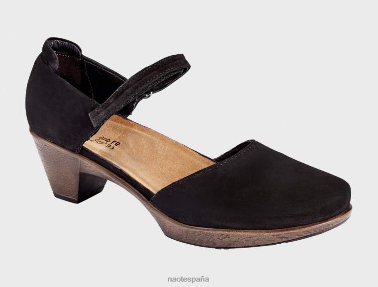 calzado NAOT mujer karma nubuck de terciopelo negro 6N0Z513