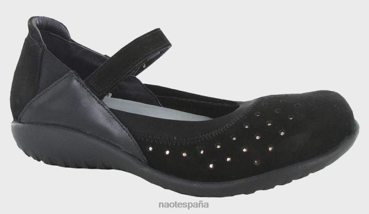 calzado NAOT mujer matúa nubuck terciopelo negro negro madras lthr/vidrio plata 6N0Z539