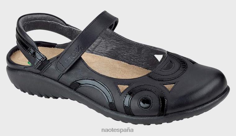 calzado NAOT mujer rongo negro azabache lthr/negro charol lthr 6N0Z439