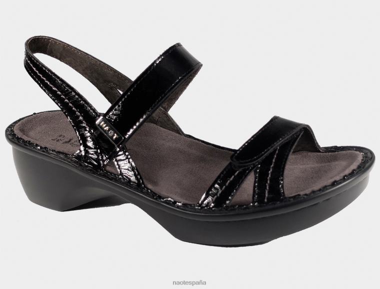 calzado NAOT mujer Bruselas brillo negro lthr 6N0Z480