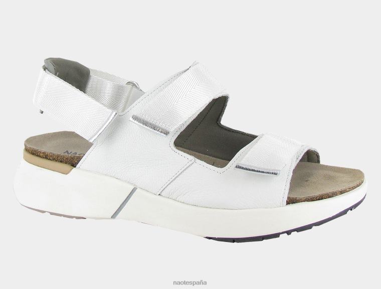calzado NAOT mujer Odisea cuero blanco suave/nobuk gris claro cuero plateado suave 6N0Z72