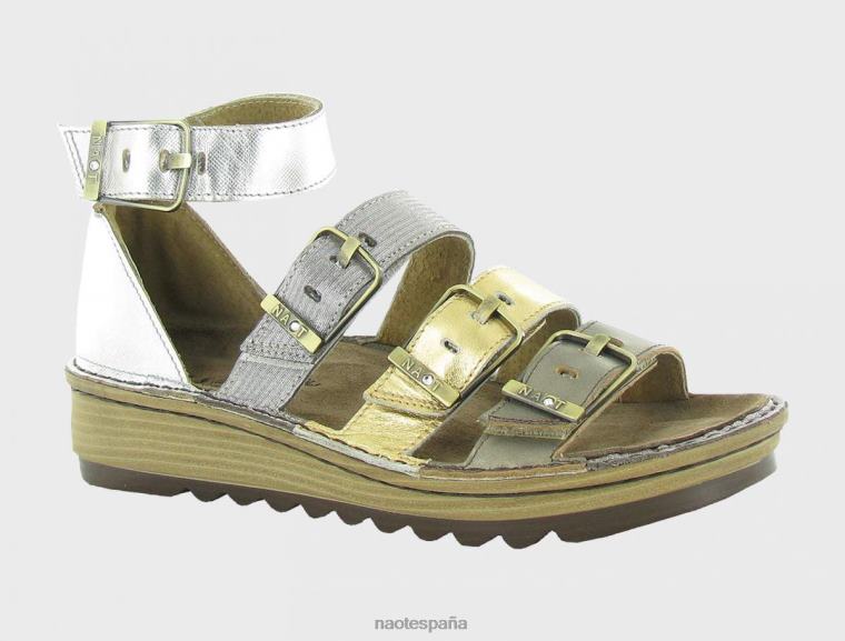 calzado NAOT mujer begonia peltre oro plata hilos brillo plateado 6N0Z393