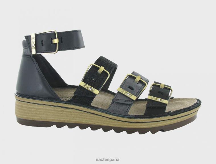 calzado NAOT mujer begonia terciopelo negro metalizado negro carretera craquelado negro azabache 6N0Z390