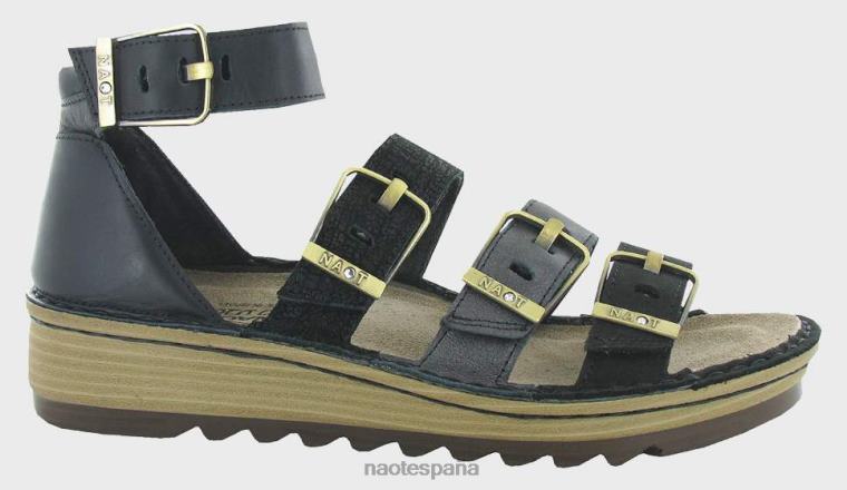 calzado NAOT mujer begonia terciopelo negro metalizado negro carretera craquelado negro azabache 6N0Z390