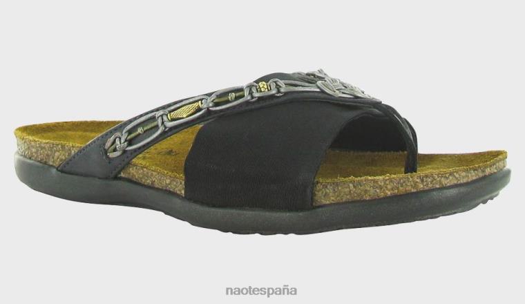 calzado NAOT mujer jennifer lthr negro cepillado/nubuck de terciopelo negro elástico negro 6N0Z355