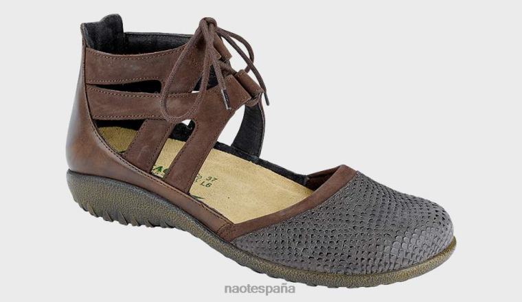 calzado NAOT mujer kata nuez del grano de café del cocodrilo marrón 6N0Z170
