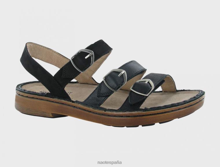 calzado NAOT mujer lamego cuero negro suave/lthr negro brillante/nubuck de terciopelo negro 6N0Z234