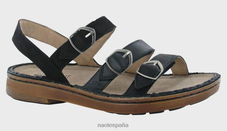 calzado NAOT mujer lamego cuero negro suave/lthr negro brillante/nubuck de terciopelo negro 6N0Z234